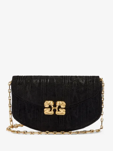 GANNI Lulu wallet on chain in velvet moiré