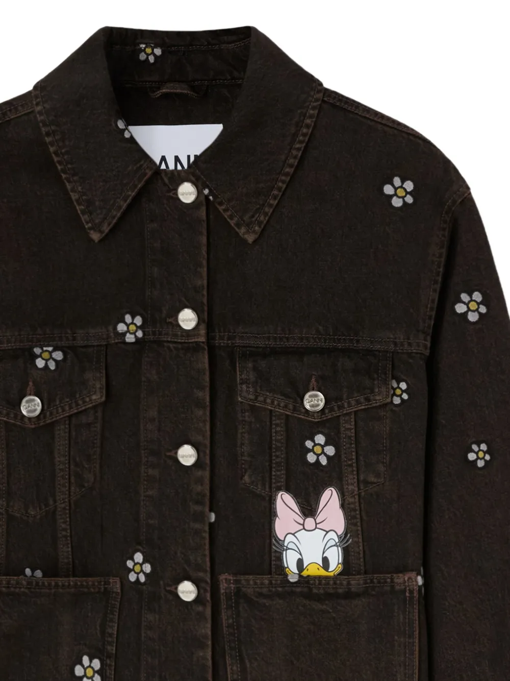 GANNI x Disney jack met bloemen Zwart