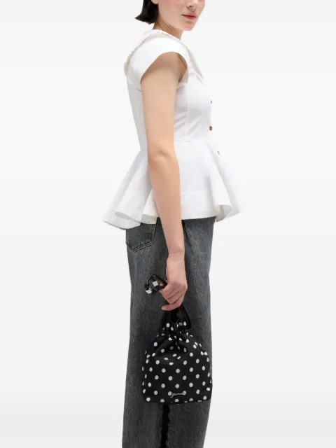 GANNI Bou polka dot bucket bag