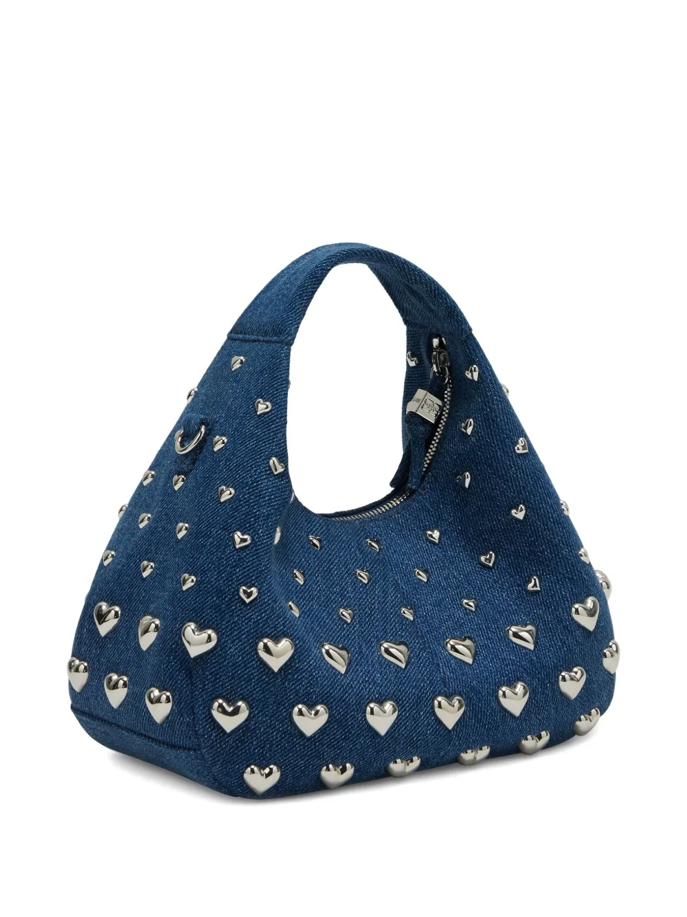 GANNI Mini-shopper met hartvormige studs Blauw