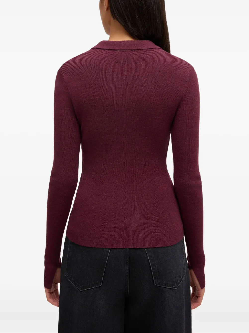 GANNI Kraag met knopen Rood