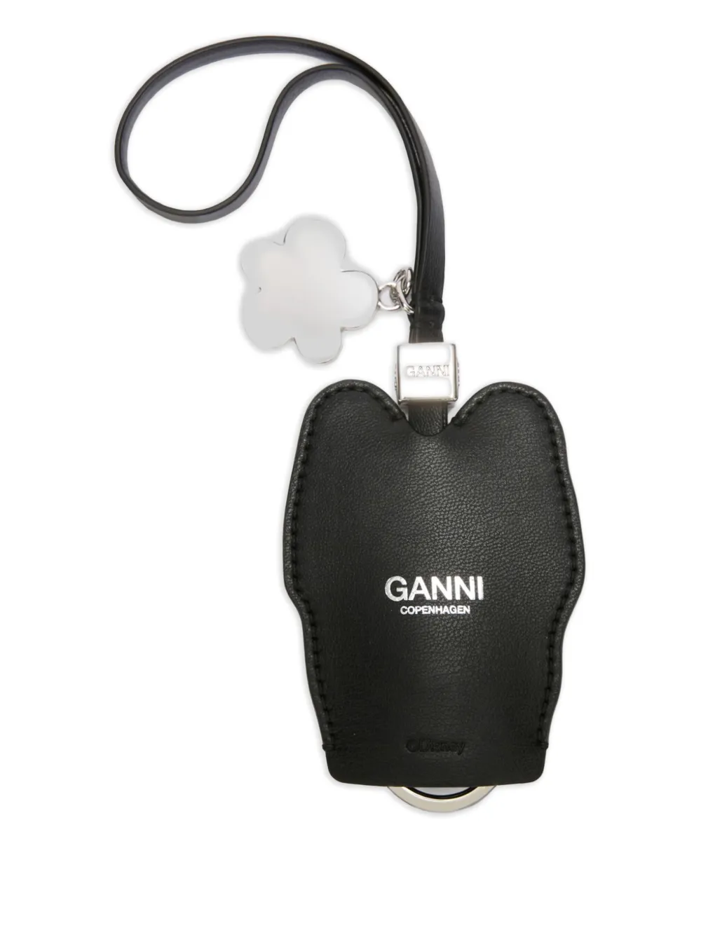  Ganni X Disney Leather Charm Keyring - Black 