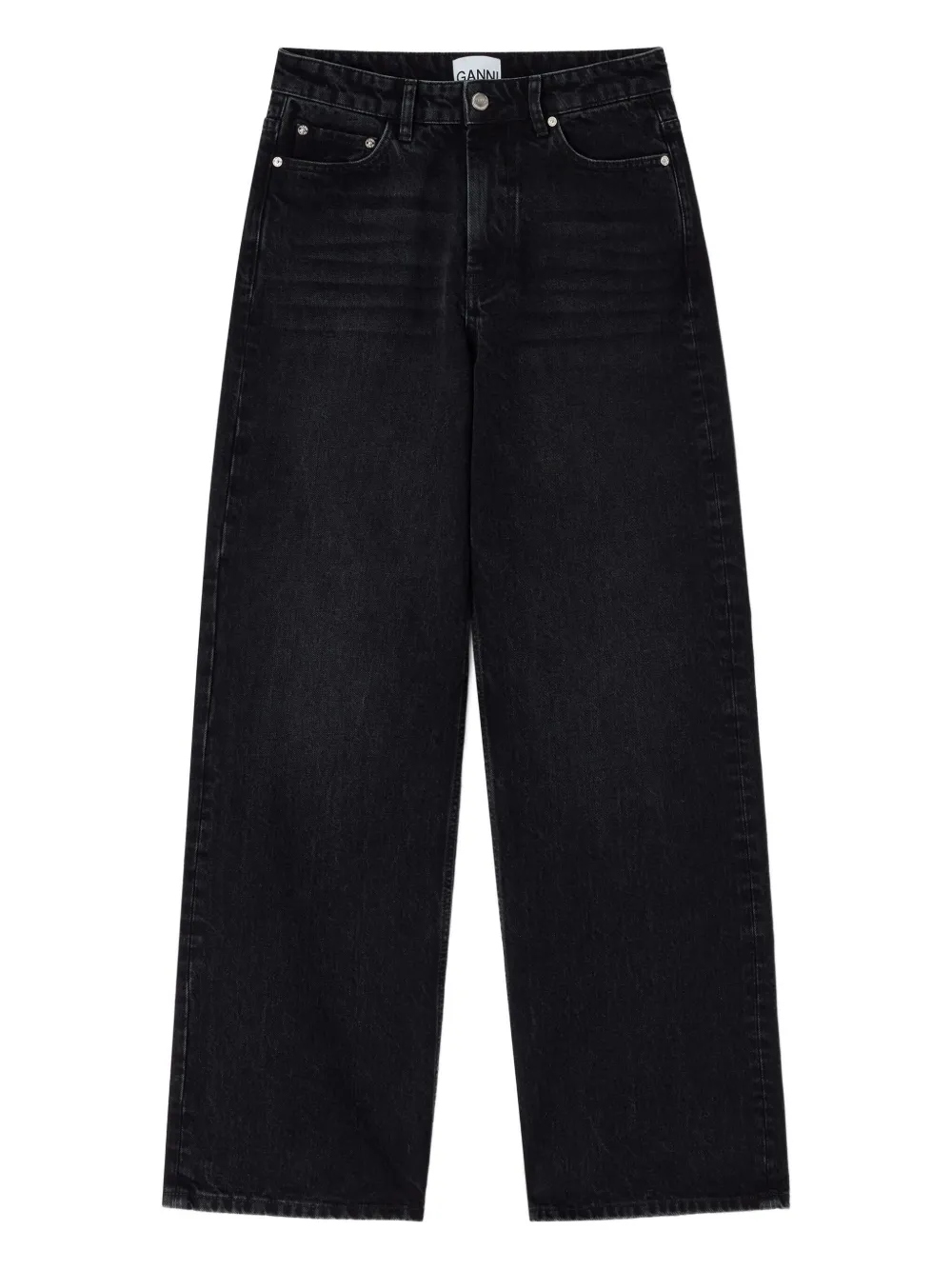 GANNI Jeans con applicazione logo - Nero
