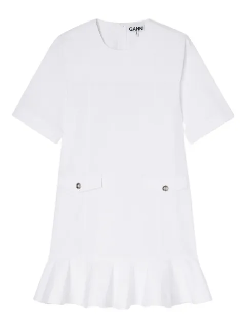 GANNI stretch cotton mini dress