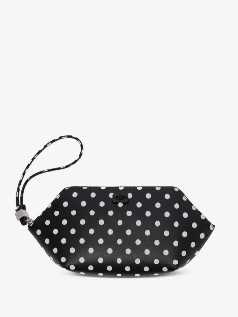 GANNI Bou make up pouch with dots