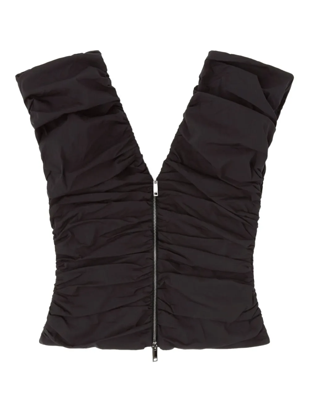 GANNI Blusa con ruches - Nero