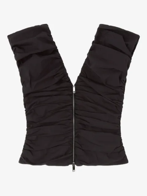 GANNI black ruched top
