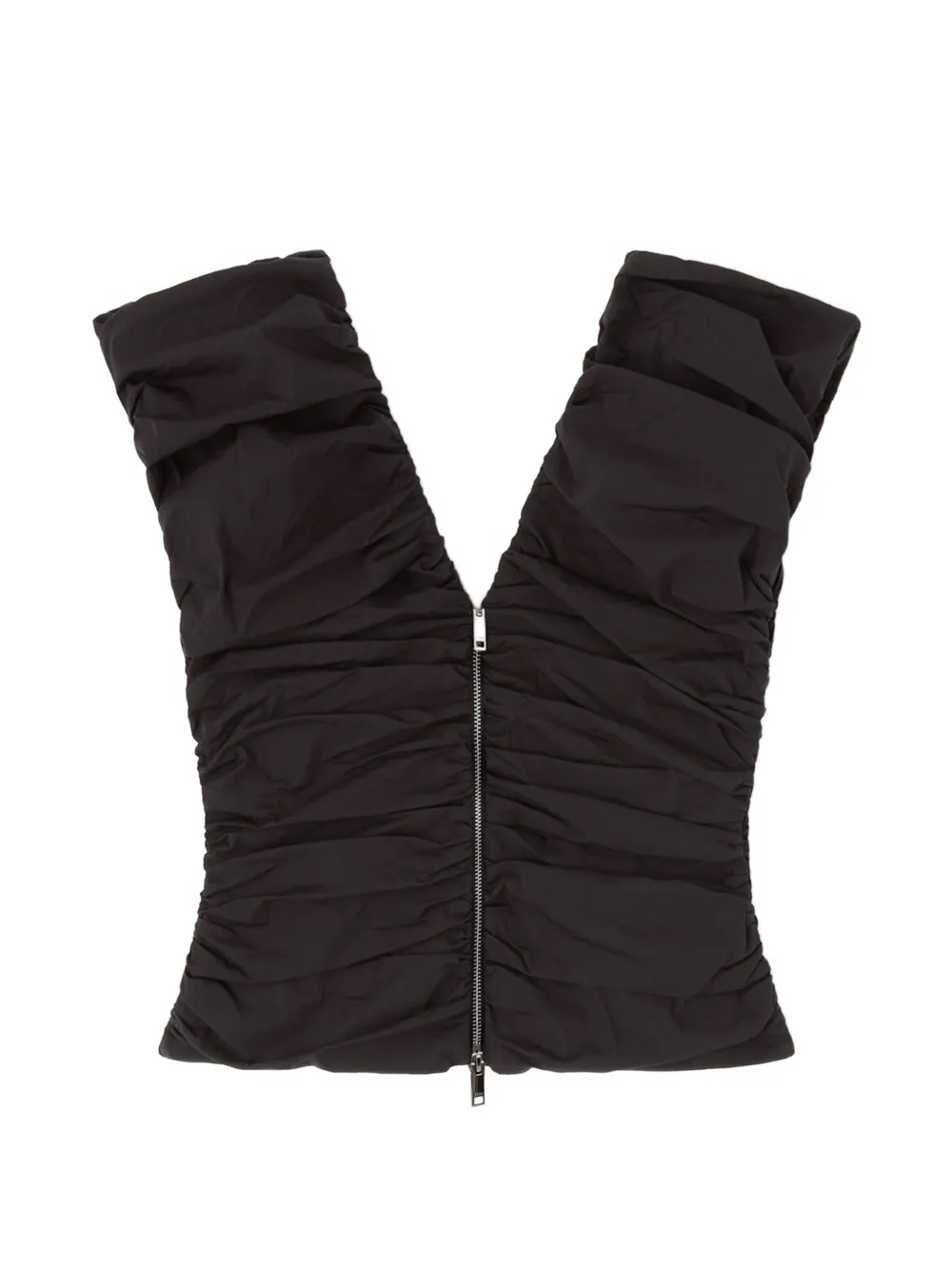 GANNI Blusa con ruches - Nero