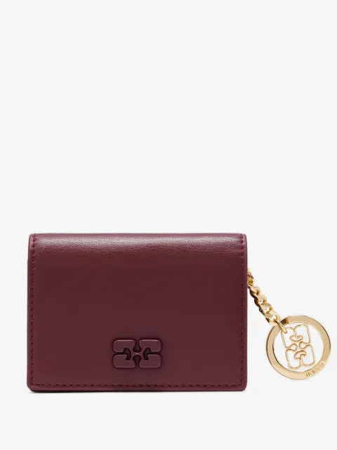 GANNI cartera con dije del logo