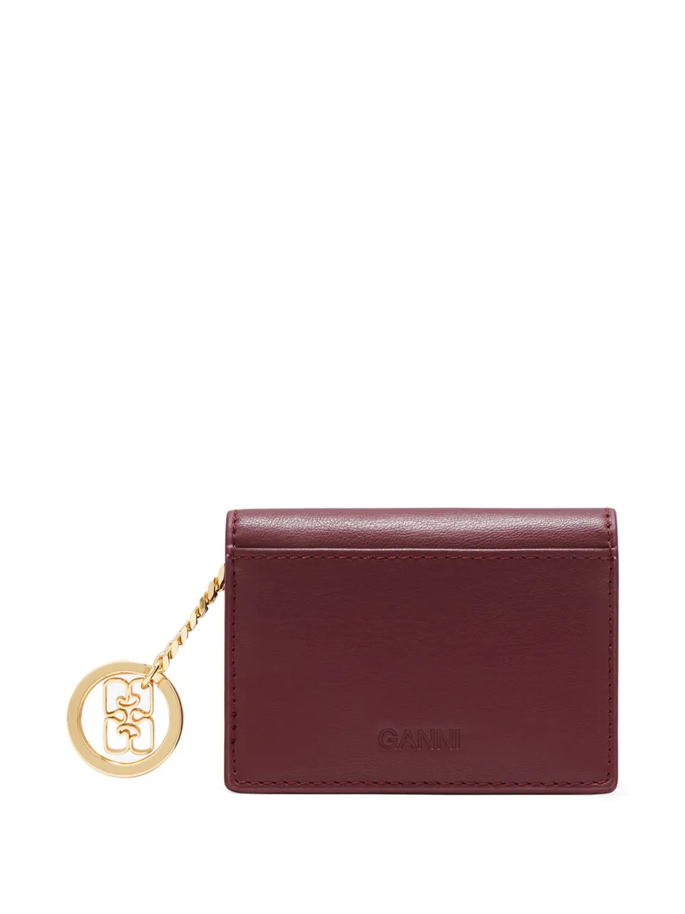 GANNI Portemonnee met logo bedel - Rood