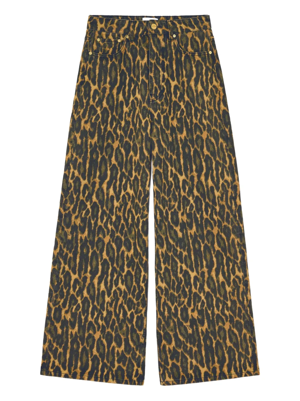 GANNI Jeans leopardati - Marrone