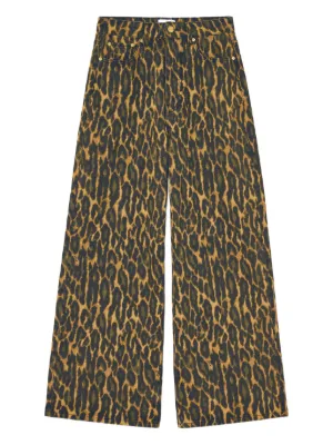 GANNI レオパード パンツ | ニュートラル | FARFETCH JP