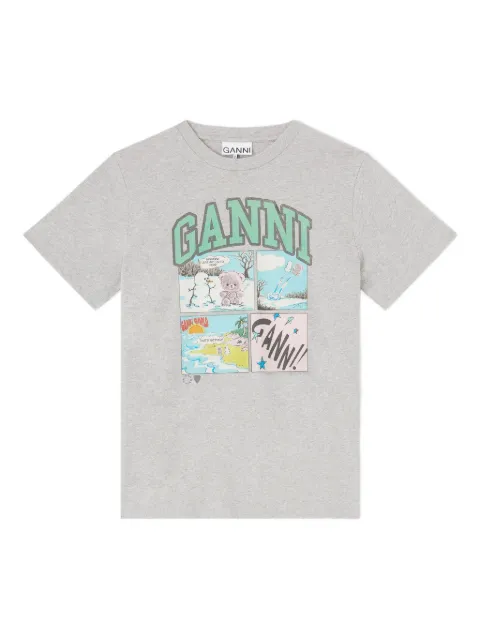 GANNI graphic-print T-shirt