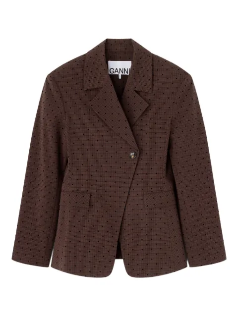 GANNI dobbeltradet polkaprikket blazer
