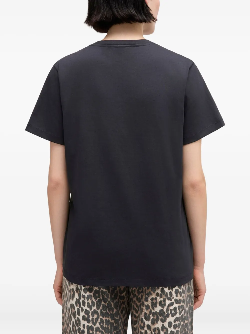 GANNI T-shirt met logo Grijs