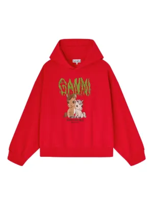 GANNI cherry-print Sweatshirt | Red | FARFETCH