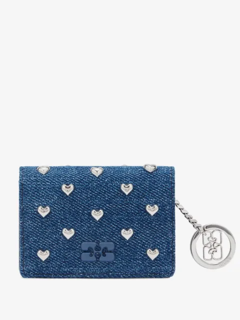 GANNI cartera con motivo de corazón
