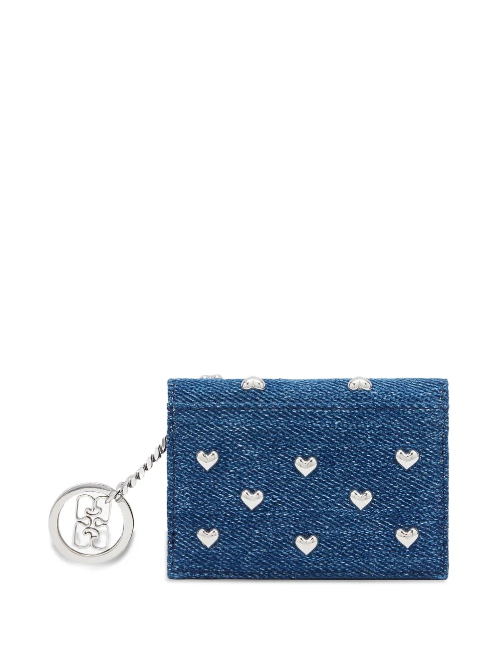  Ganni Heart-motif Wallet - Blue 