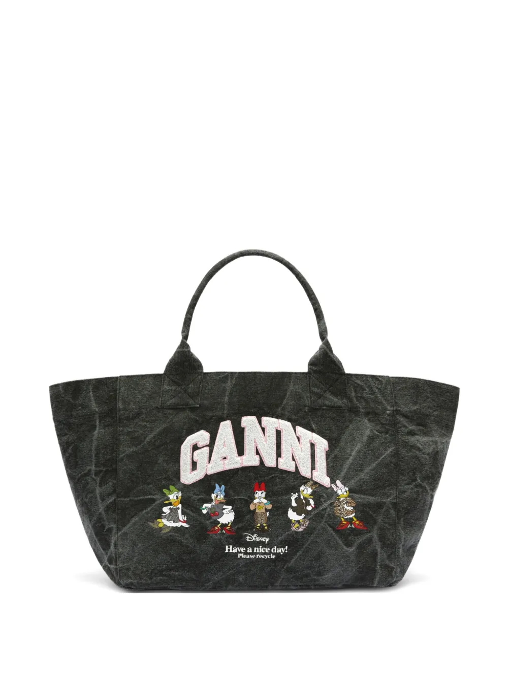 GANNI x Disney Borsa tote con ricamo - Grigio