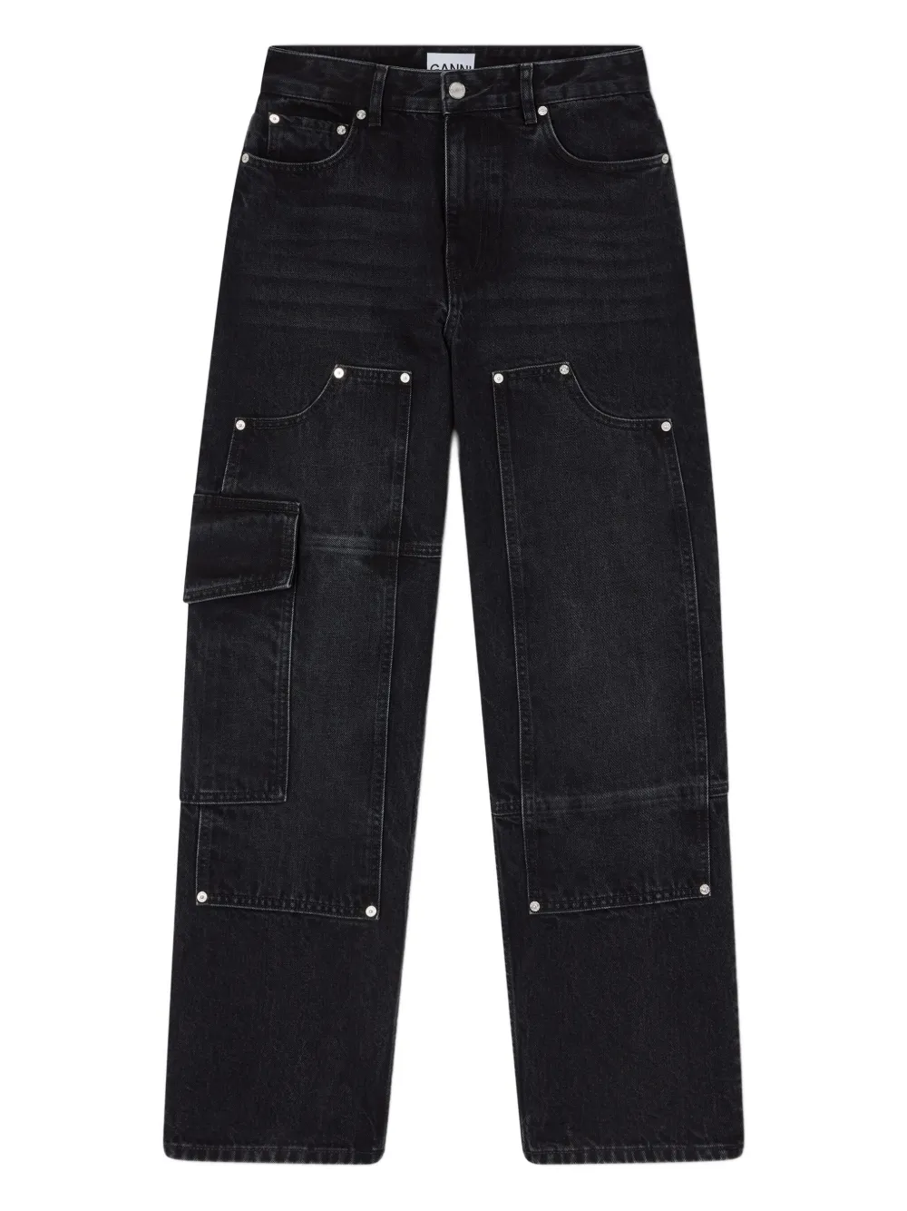 GANNI Jeans cargo - Nero