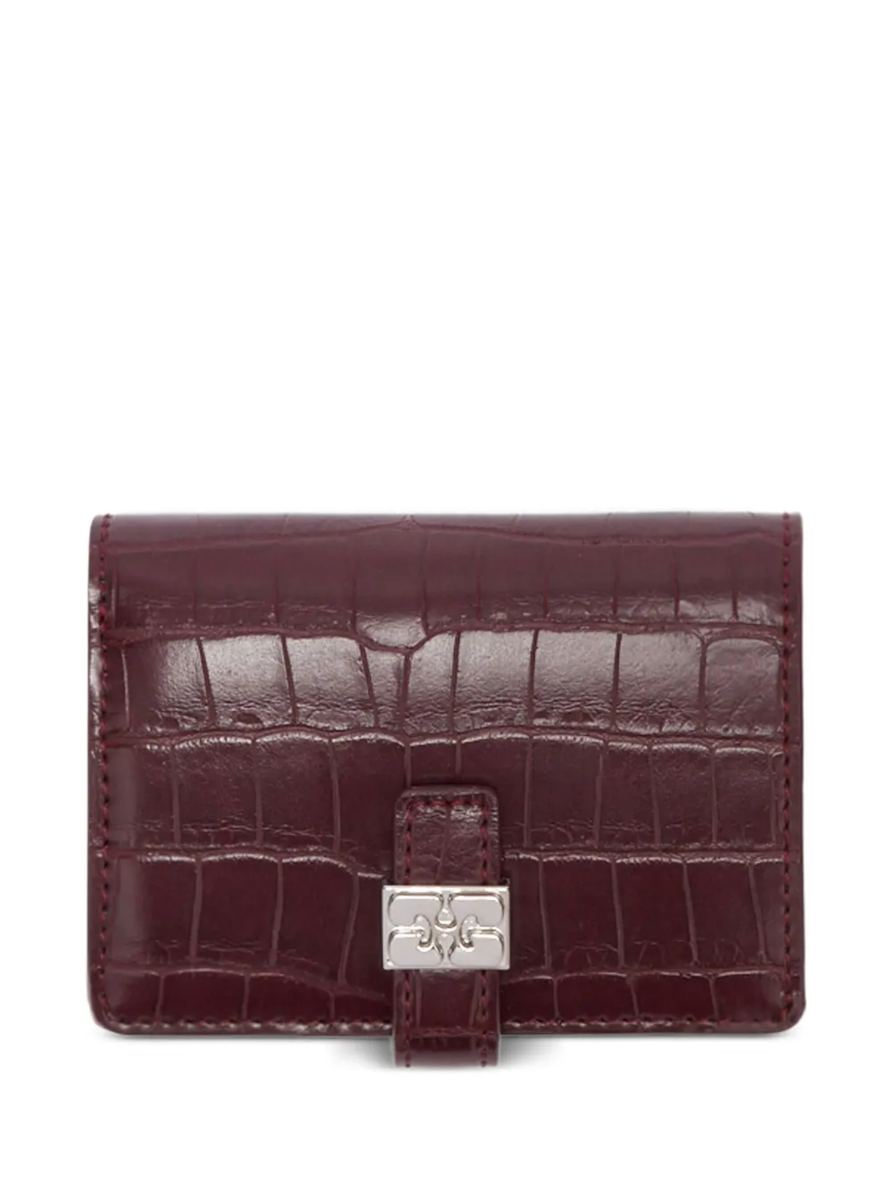 GANNI Portafoglio con effetto coccodrillo - Rosso