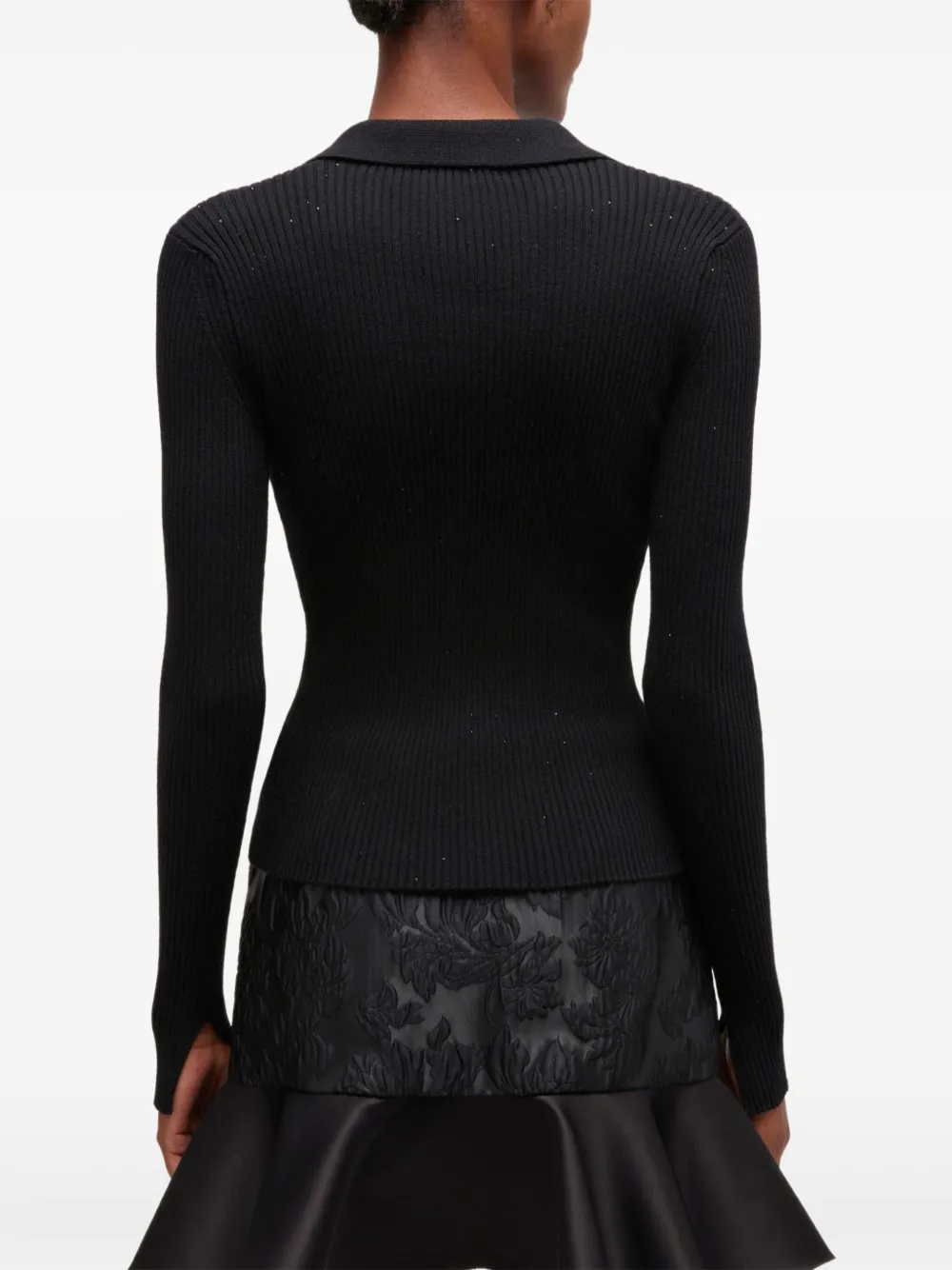 GANNI Poloshirt met logo Zwart