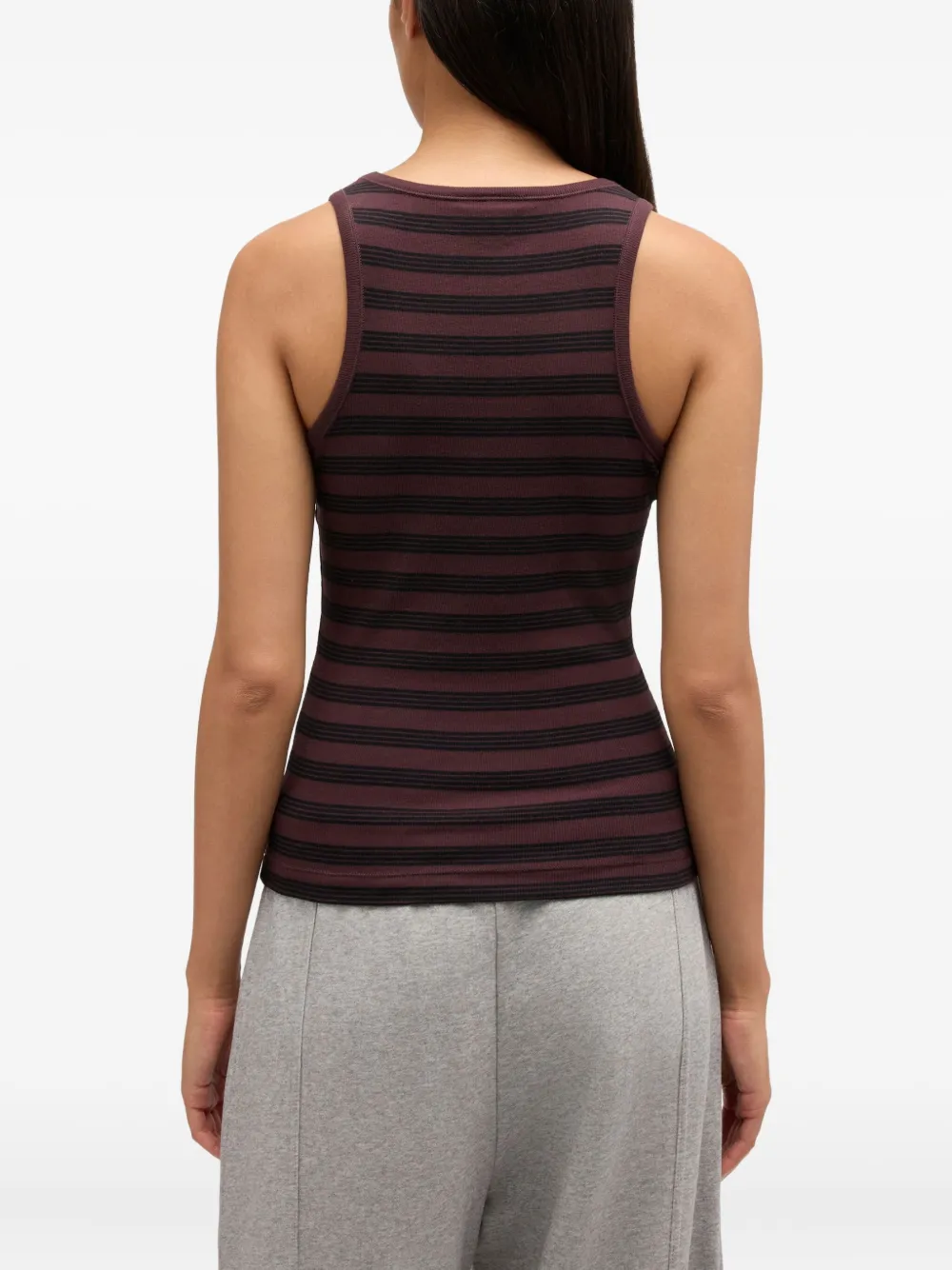 Ganni Striped Tank Top In Multi