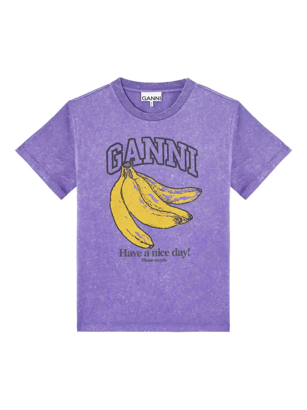 GANNI T-shirt con grafica - Viola
