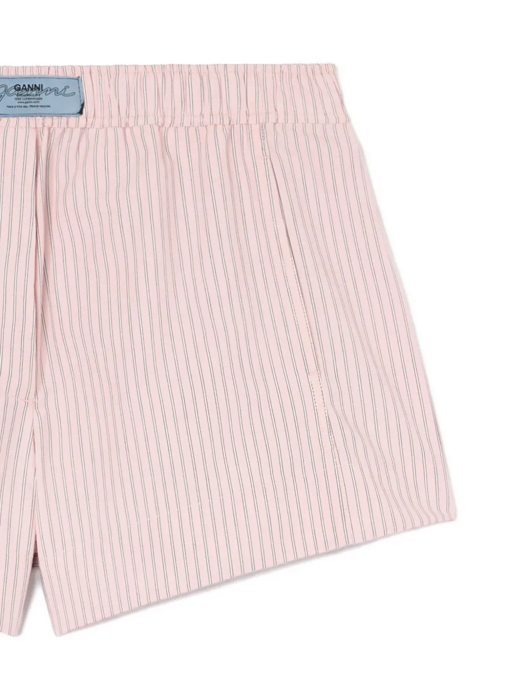 GANNI Gestreepte shorts Roze