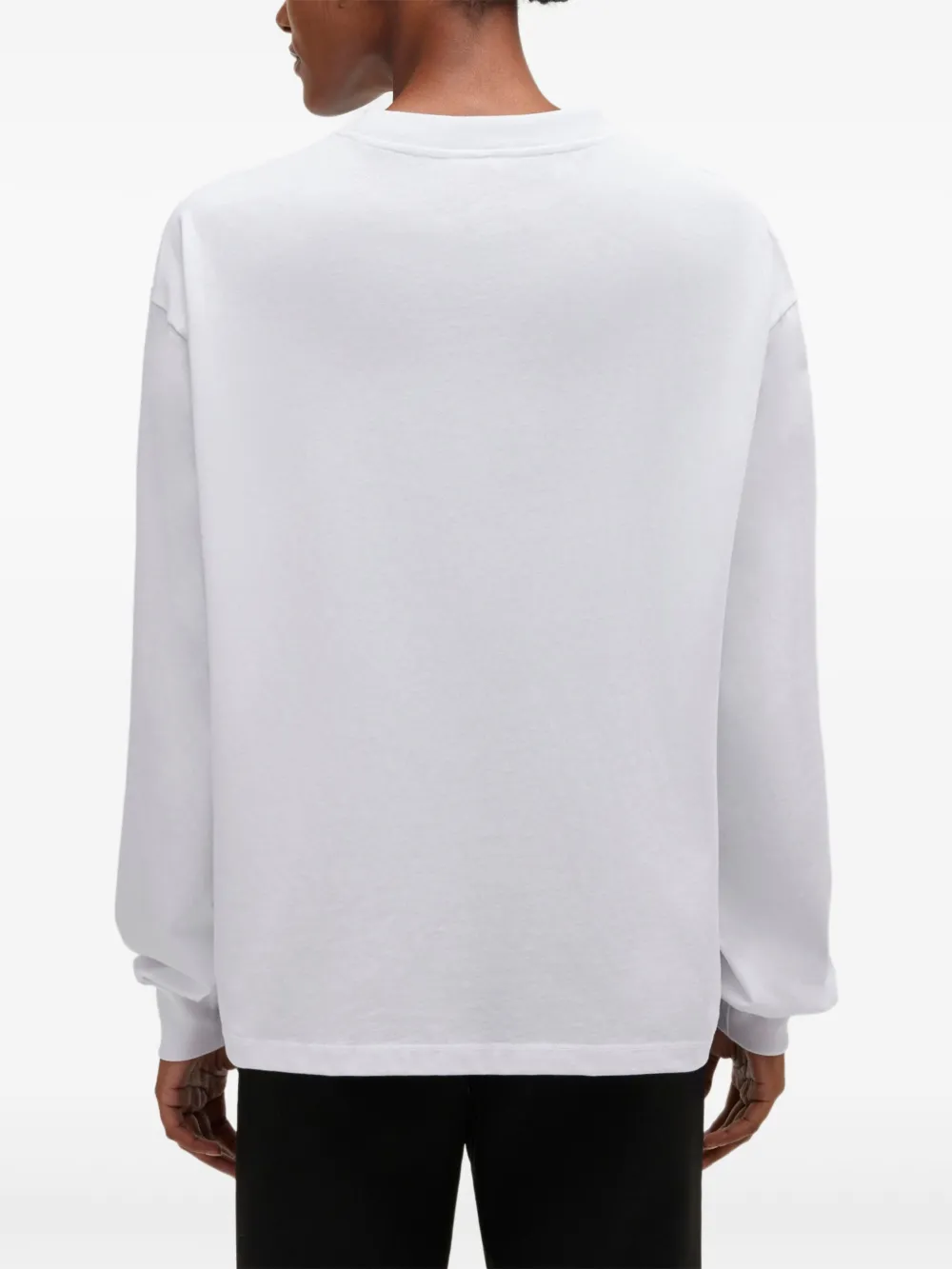 GANNI Essential Basic T-shirt met lange mouwen Wit