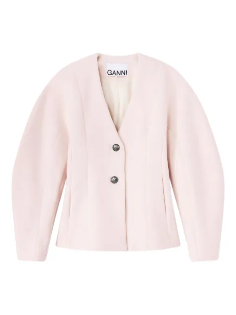 GANNI buttoned V-neck jacket