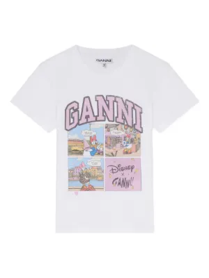 GANNI x Disney Graphic T-shirt Tシャツ　半袖 Daisy Duck White Printed T-shirt | GANNI US