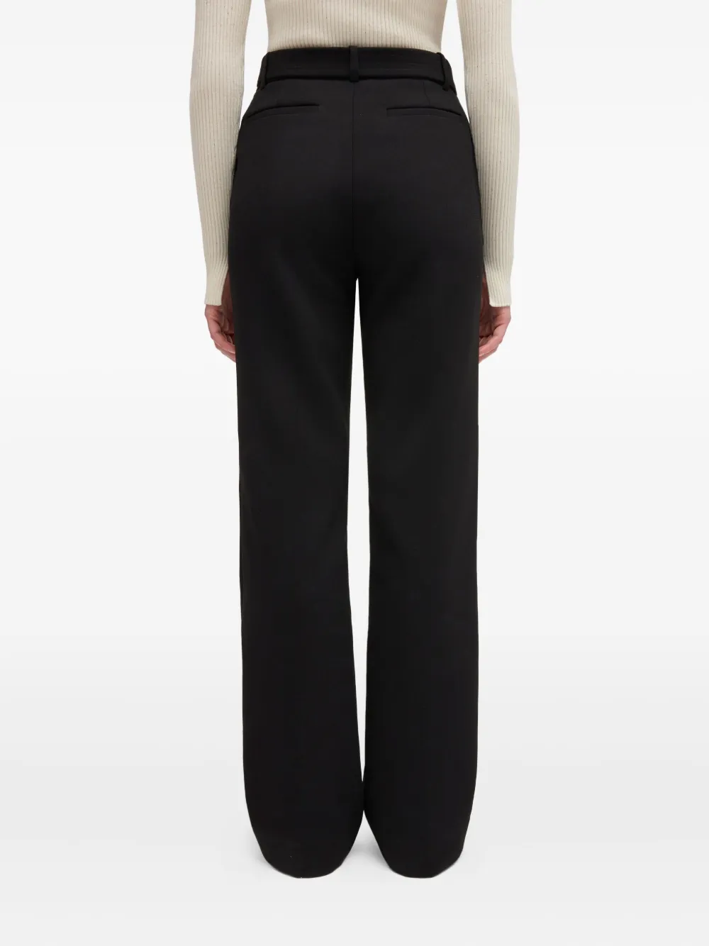 GANNI Broek met ceintuur Zwart