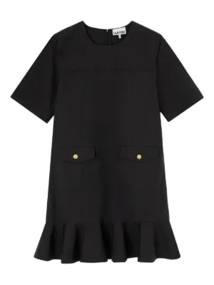 strapless open back dress Drop Peplum Shirt Dress