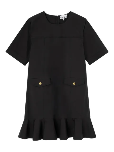 GANNI ruffled pocket dress