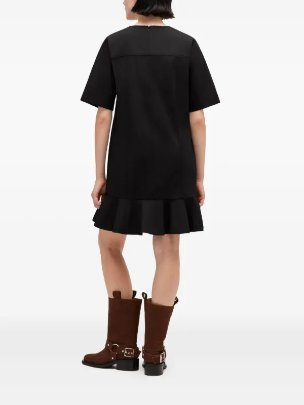 GANNI ラッフルポケット ワンピース | ブラック | FARFETCH JP