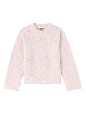PRADA ショートスリーブ ウールニット Prada アーガイル ショートスリーブセーター | グレー | FARFETCH JP