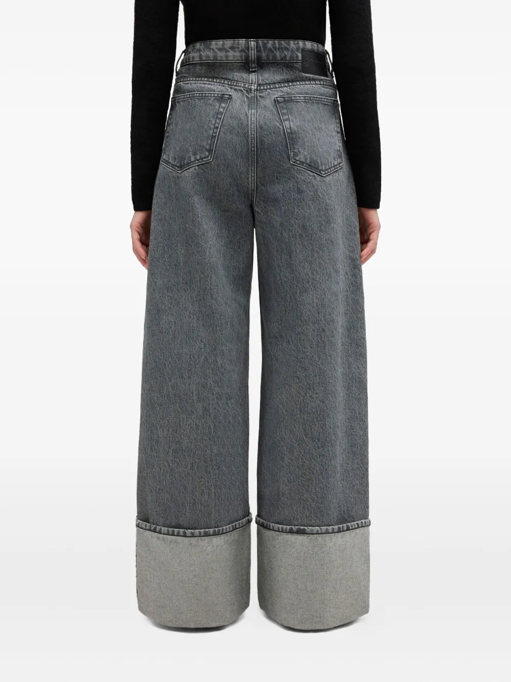 GANNI Jeans met knoopdetail Grijs