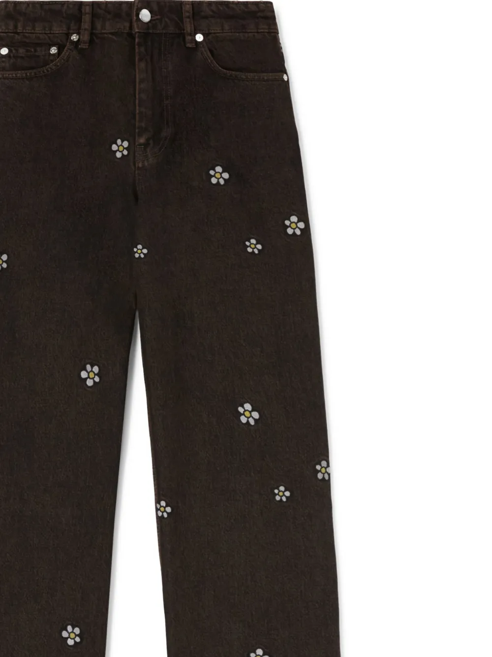 GANNI x Disney jeans met bloemenprint Zwart
