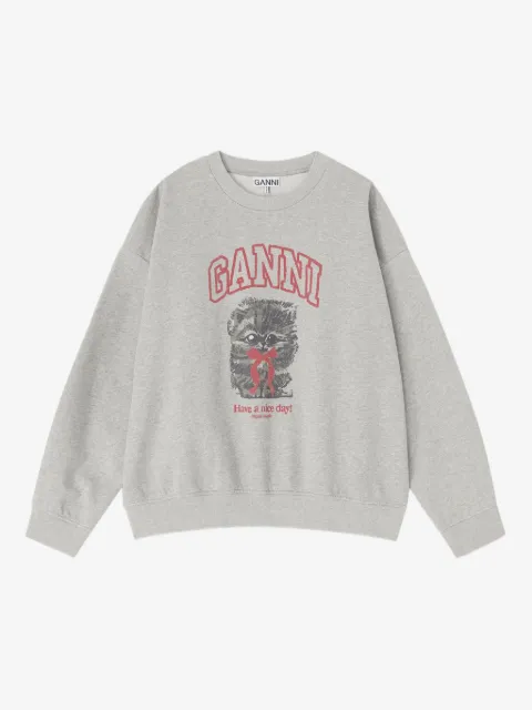GANNI grey Kitty sweatshirt