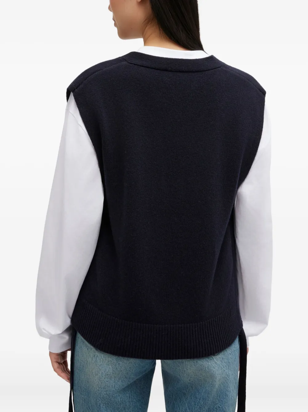 GANNI Top met logodetail Blauw