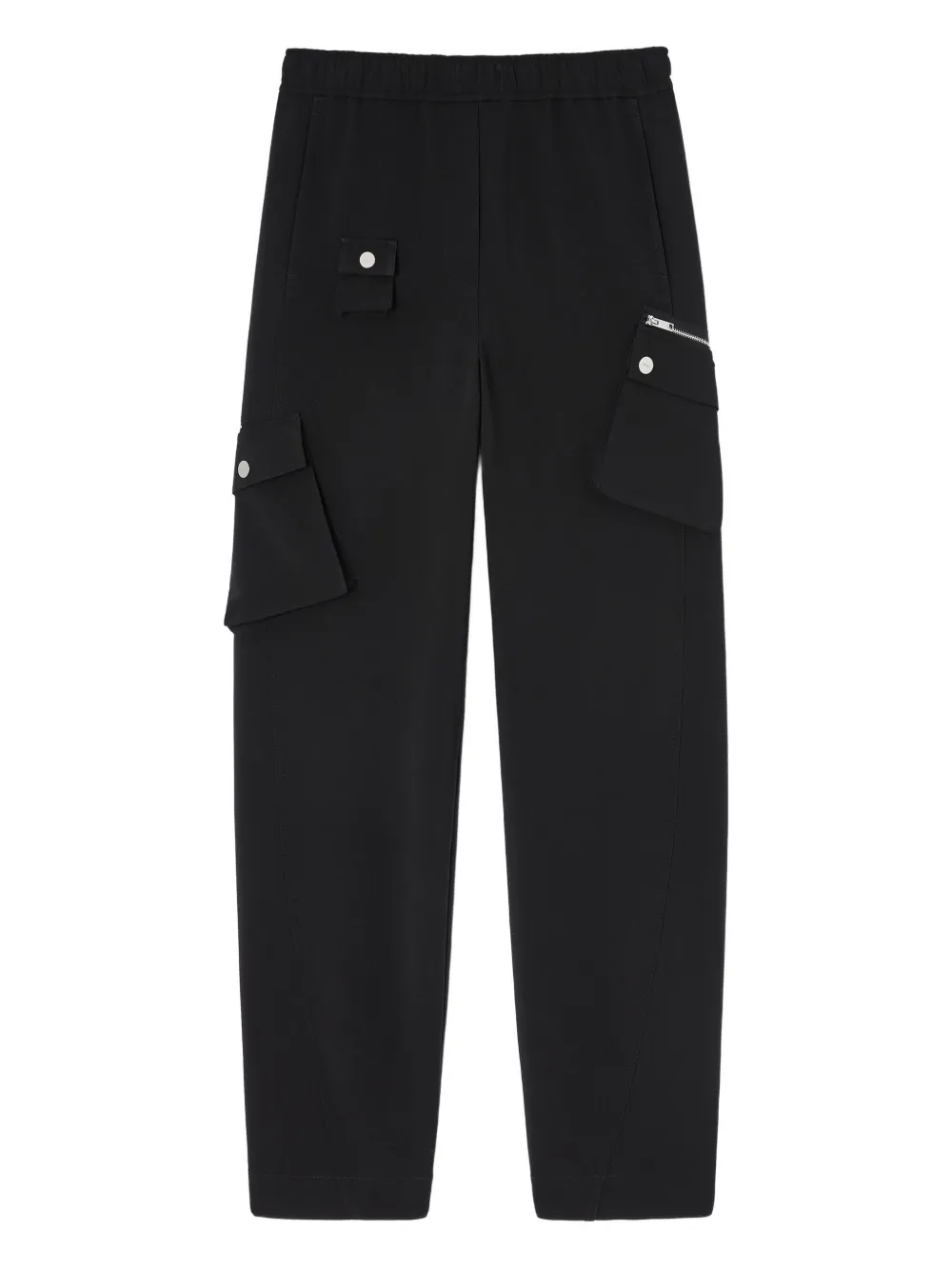 Ganni Cargo-pocket Trousers In Black