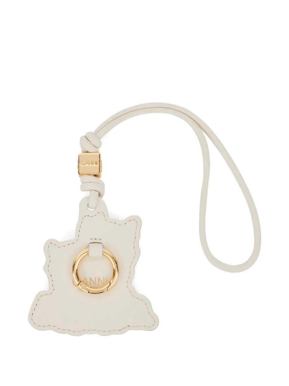 GANNI Sleutelhanger met paardenprint Wit
