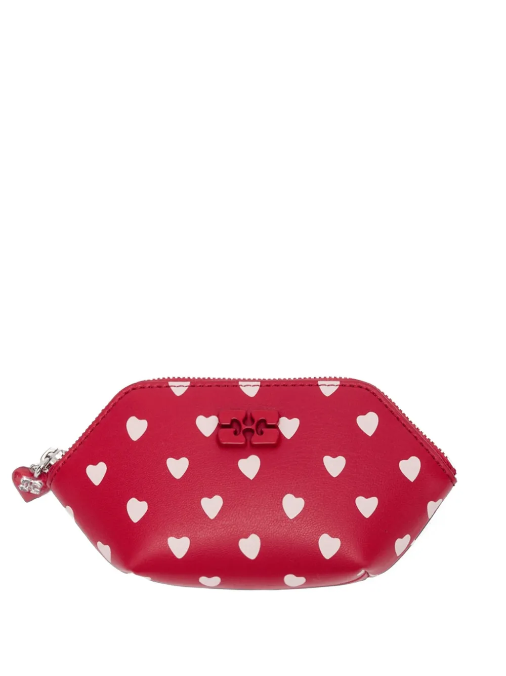 GANNI heart-print zip wallet | Red | Image 1