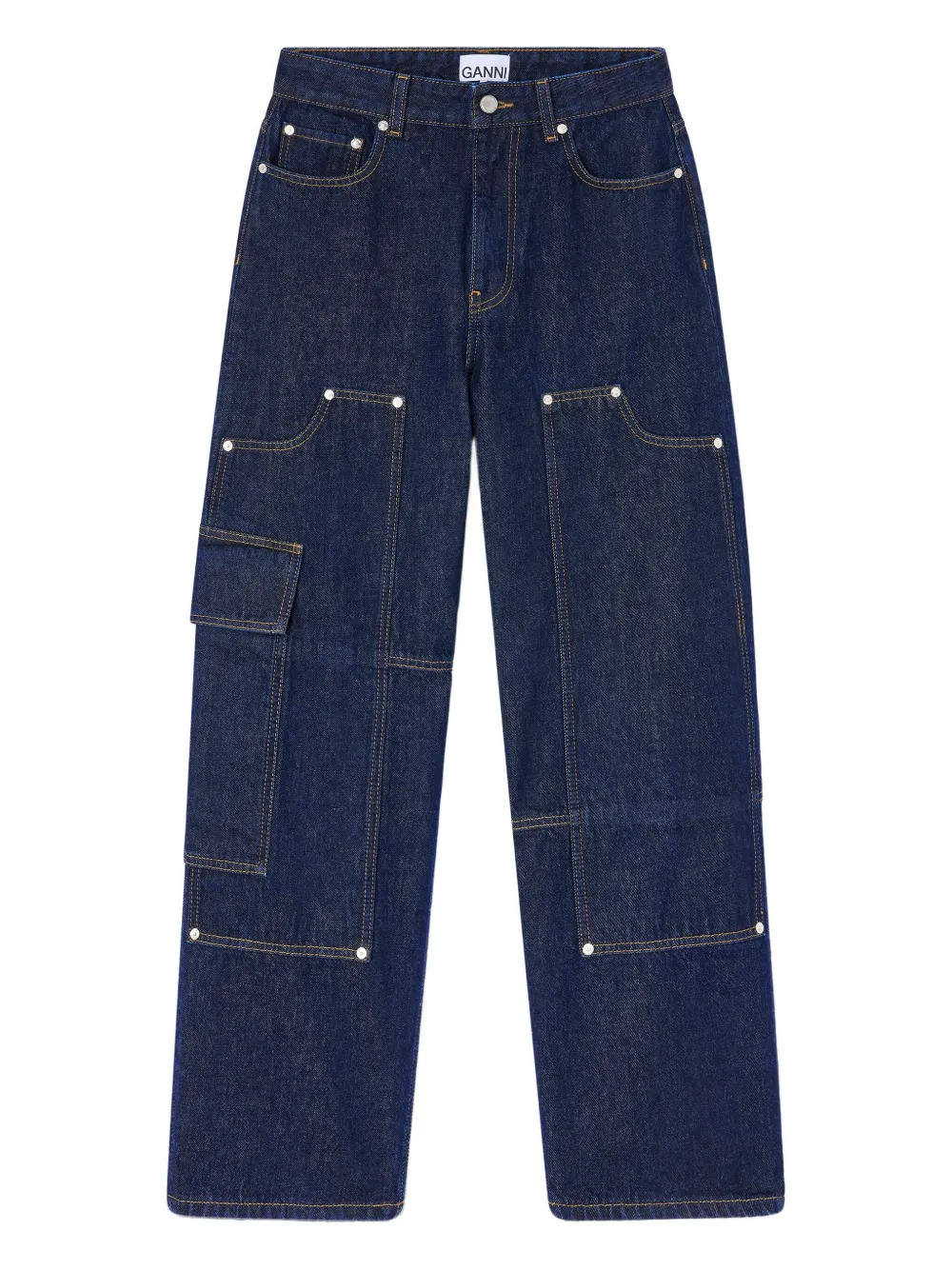 GANNI Jeans cargo - Blu