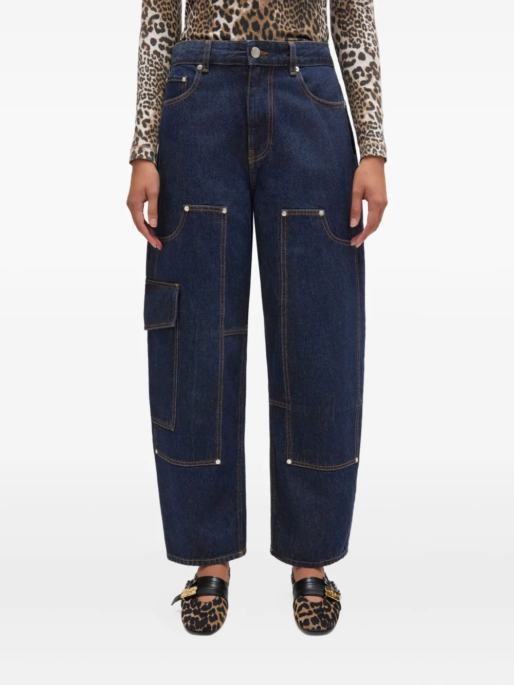  Ganni Cargo Jeans - Blue 