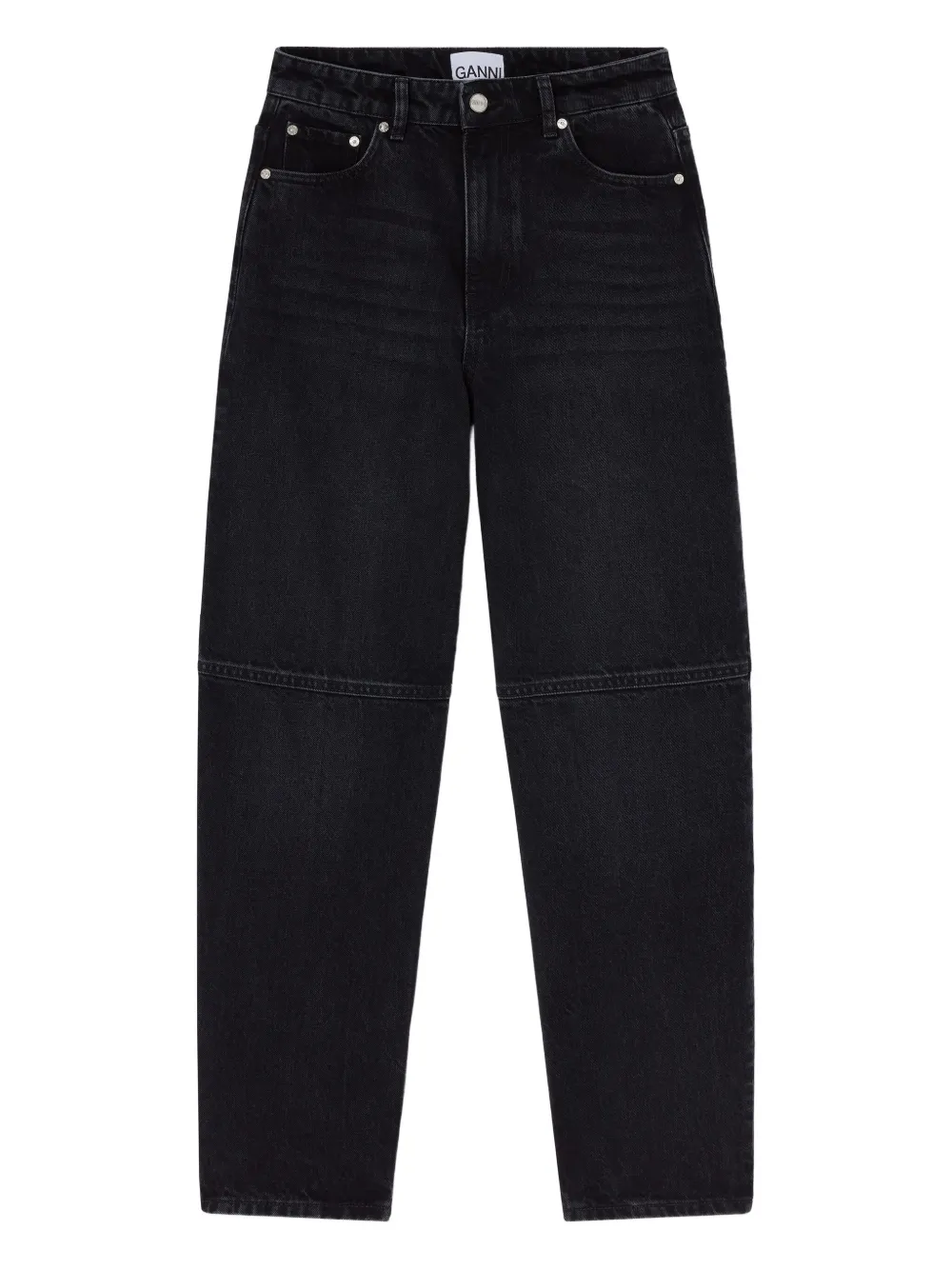 GANNI Jeans con design a inserti - Nero