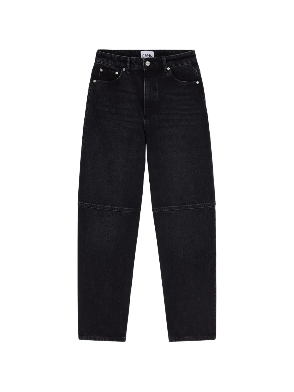 GANNI Jeans con design a inserti - Nero