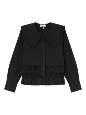 GANNI ラッフルラップブラウス GANNI ラッフル襟ブラウス - メルカリ