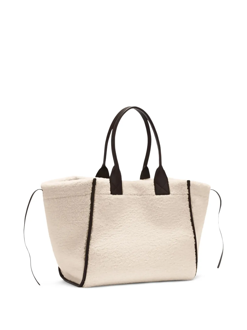 GANNI Shopper met logo Beige